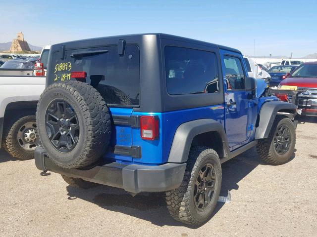 1C4AJWAG4GL160553 - 2016 JEEP WRANGLER S BLUE photo 4