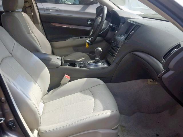 JN1CV6AP4DM711019 - 2013 INFINITI G37 BASE GRAY photo 5