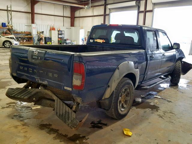 1N6ED29X52C304123 - 2002 NISSAN FRONTIER C BLUE photo 4