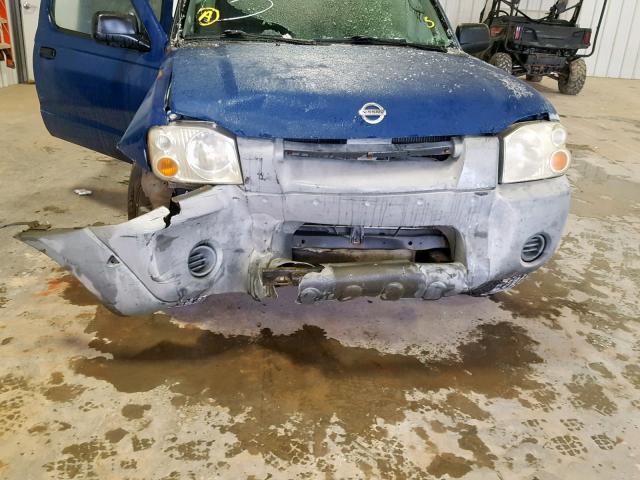 1N6ED29X52C304123 - 2002 NISSAN FRONTIER C BLUE photo 9