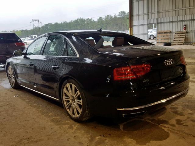 WAUA2AFD0DN025551 - 2013 AUDI A8 QUATTRO BLACK photo 3