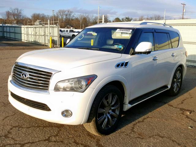 JN8AZ2NE7C9017182 - 2012 INFINITI QX56 WHITE photo 2