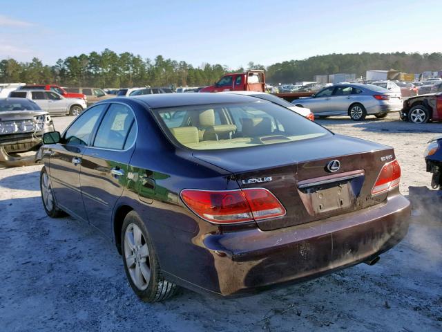 JTHBA30G555069618 - 2005 LEXUS ES 330 MAROON photo 3