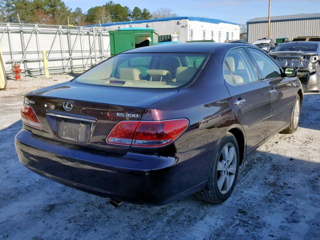 JTHBA30G555069618 - 2005 LEXUS ES 330 MAROON photo 4