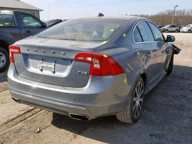 LYV402FK8GB095572 - 2016 VOLVO S60 PREMIE GRAY photo 4