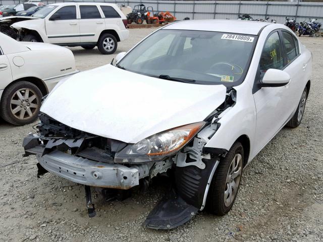 JM1BL1TF5D1728001 - 2013 MAZDA 3 I WHITE photo 2