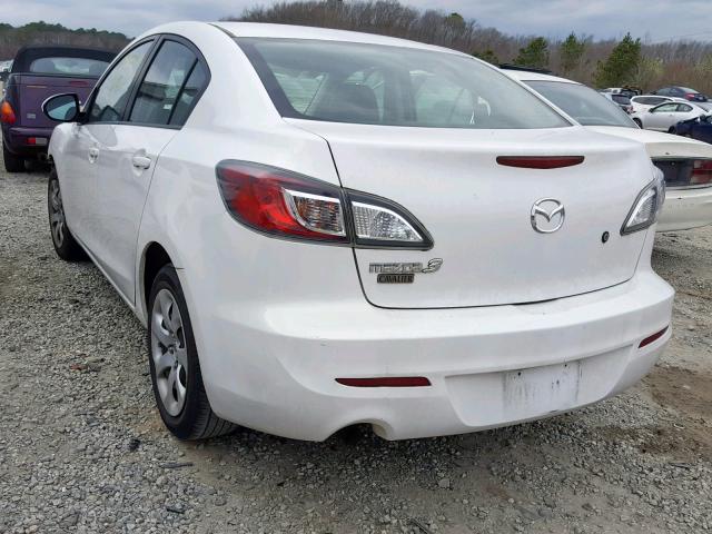 JM1BL1TF5D1728001 - 2013 MAZDA 3 I WHITE photo 3