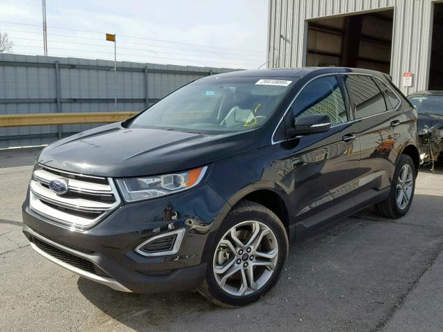 2FMTK4K93FBB42808 - 2015 FORD EDGE TITAN BLACK photo 2