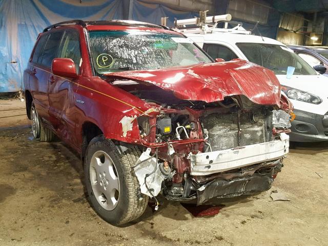 JTEEP21AX60138704 - 2006 TOYOTA HIGHLANDER RED photo 1