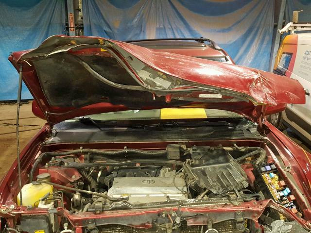 JTEEP21AX60138704 - 2006 TOYOTA HIGHLANDER RED photo 7