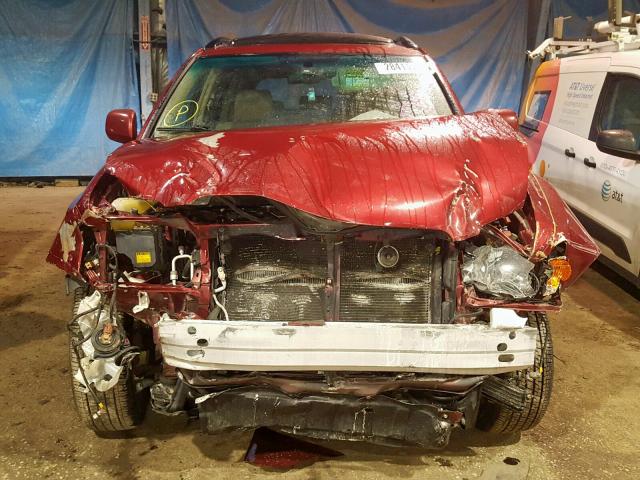 JTEEP21AX60138704 - 2006 TOYOTA HIGHLANDER RED photo 9