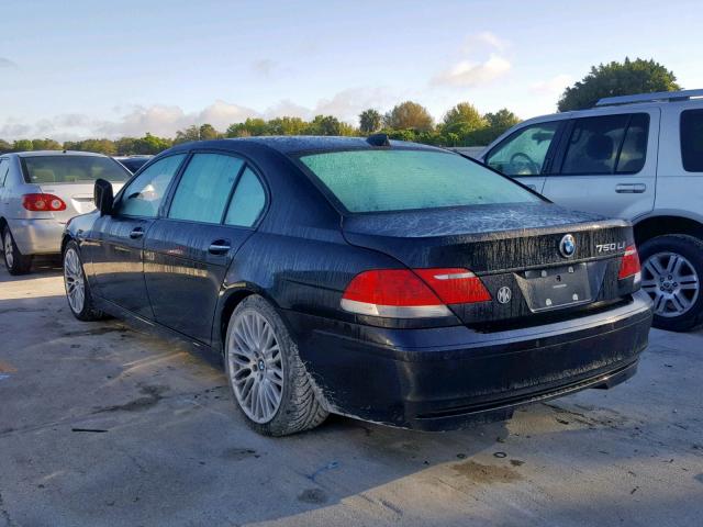 WBAHN83597DT76349 - 2007 BMW 750 BLACK photo 3