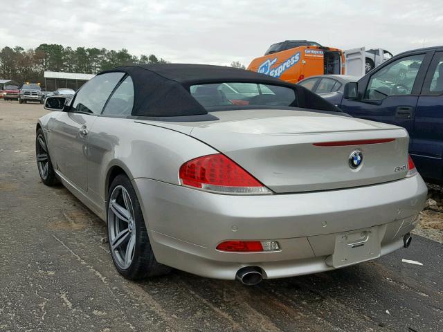 WBAEK13507CN80515 - 2007 BMW 650 I SILVER photo 3