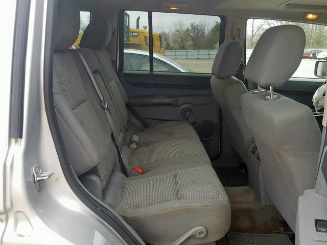 1J8HH48P47C673248 - 2007 JEEP COMMANDER SILVER photo 6