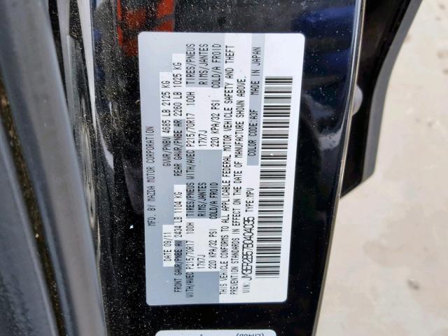 JM3ER2B57B0404035 - 2011 MAZDA CX-7 BLACK photo 10