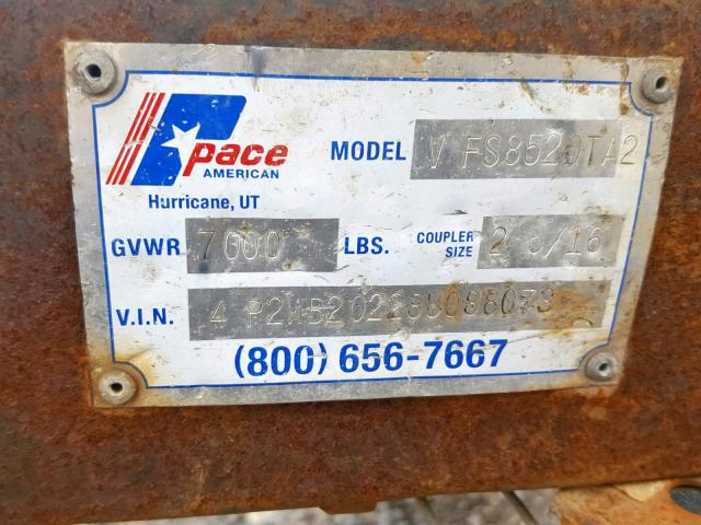 4P2WB20228U088073 - 2007 UTILITY PACE AMERI WHITE photo 10