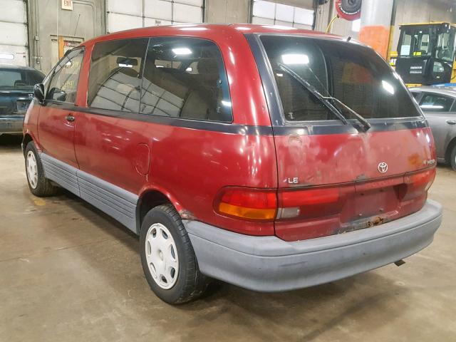 JT3AC22SXP1015815 - 1993 TOYOTA PREVIA LE RED photo 3