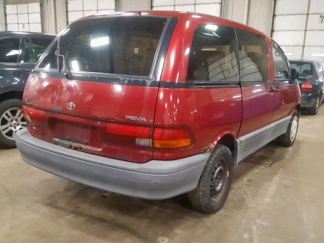 JT3AC22SXP1015815 - 1993 TOYOTA PREVIA LE RED photo 4