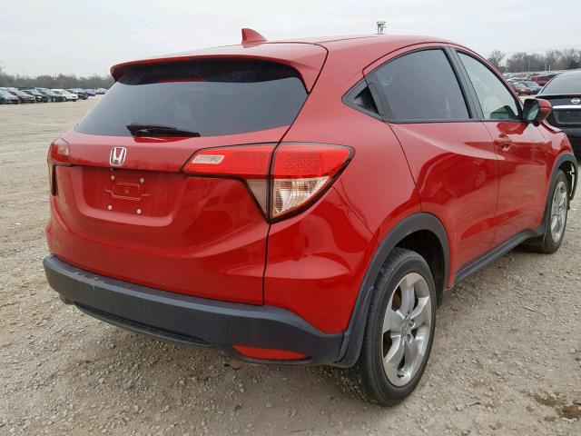 3CZRU5H50GM713958 - 2016 HONDA HR-V EX RED photo 4