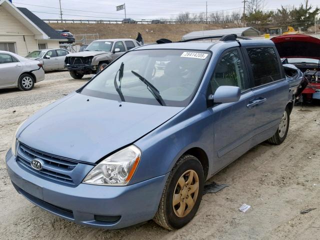 KNDMB133686224213 - 2008 KIA SEDONA BLUE photo 2