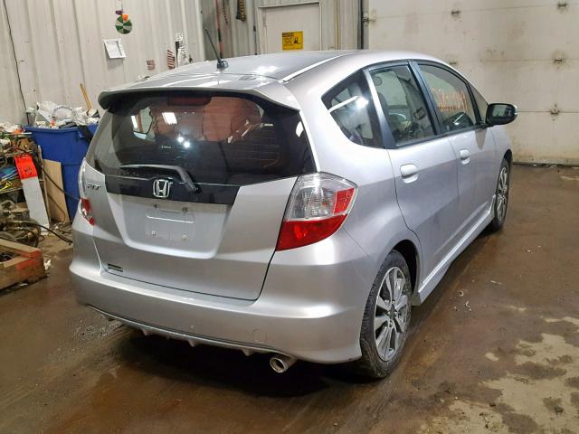 JHMGE8H54DC040499 - 2013 HONDA FIT SPORT SILVER photo 4