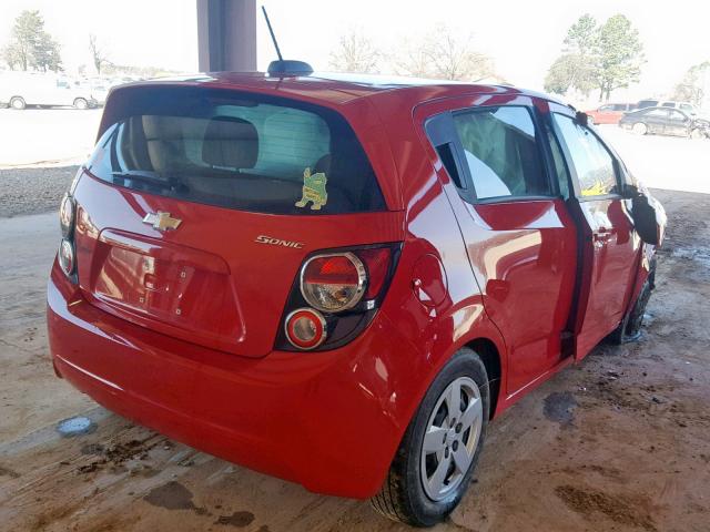 1G1JA6SH4F4151439 - 2015 CHEVROLET SONIC LS 红色 照片 4