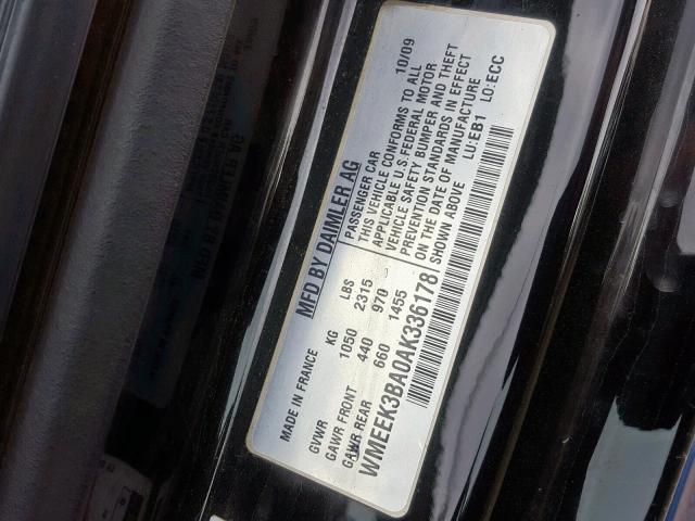 WMEEK3BA0AK336178 - 2010 SMART FORTWO PAS 蓝色 照片 10