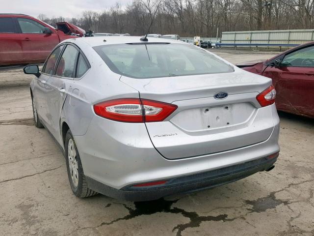 3FA6P0G78ER351793 - 2014 FORD FUSION S SILVER photo 3