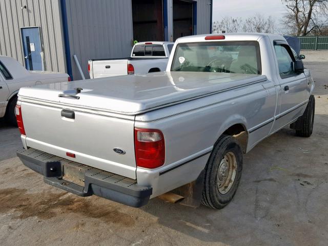 1FTYR10UX4PA95245 - 2004 FORD RANGER SILVER photo 4