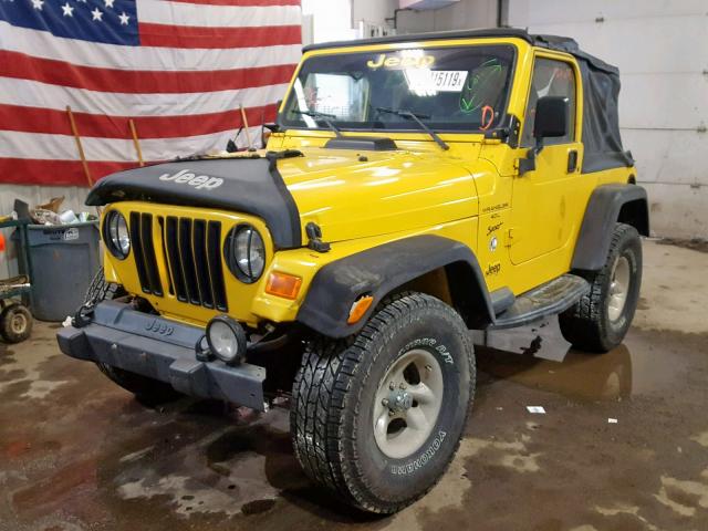 1J4FA49S0YP790027 - 2000 JEEP WRANGLER / YELLOW photo 2