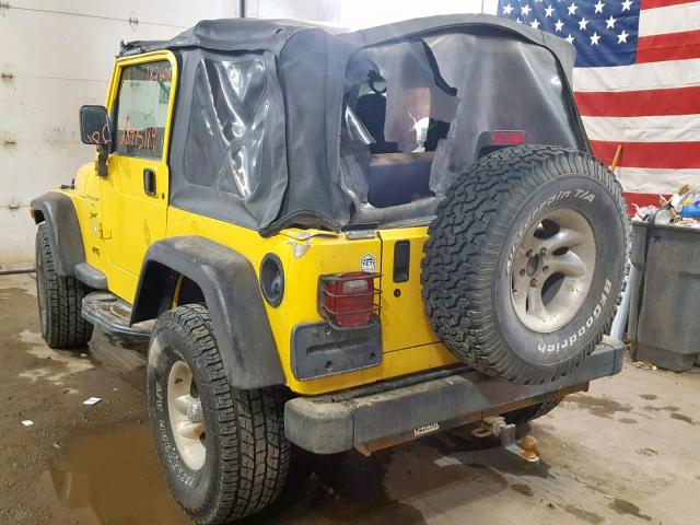 1J4FA49S0YP790027 - 2000 JEEP WRANGLER / YELLOW photo 3