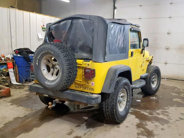 1J4FA49S0YP790027 - 2000 JEEP WRANGLER / YELLOW photo 4