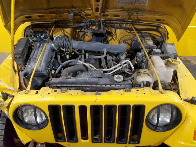 1J4FA49S0YP790027 - 2000 JEEP WRANGLER / YELLOW photo 7