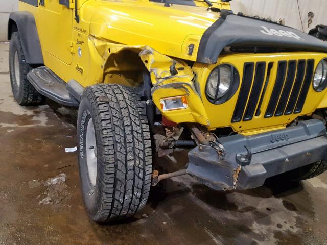 1J4FA49S0YP790027 - 2000 JEEP WRANGLER / YELLOW photo 9