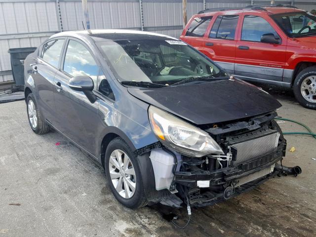 KNADN4A37D6117240 - 2013 KIA RIO EX GRAY photo 1