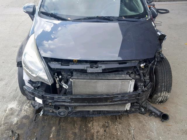 KNADN4A37D6117240 - 2013 KIA RIO EX GRAY photo 7