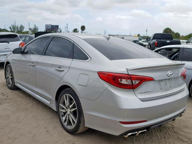 5NPE34AB7HH575361 - 2017 HYUNDAI SONATA SPO SILVER photo 3