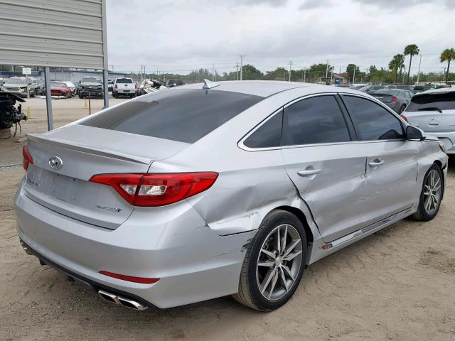 5NPE34AB7HH575361 - 2017 HYUNDAI SONATA SPO SILVER photo 4