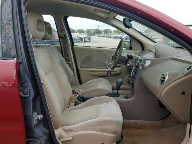 1G8AL55F87Z174999 - 2007 SATURN ION LEVEL RED photo 5