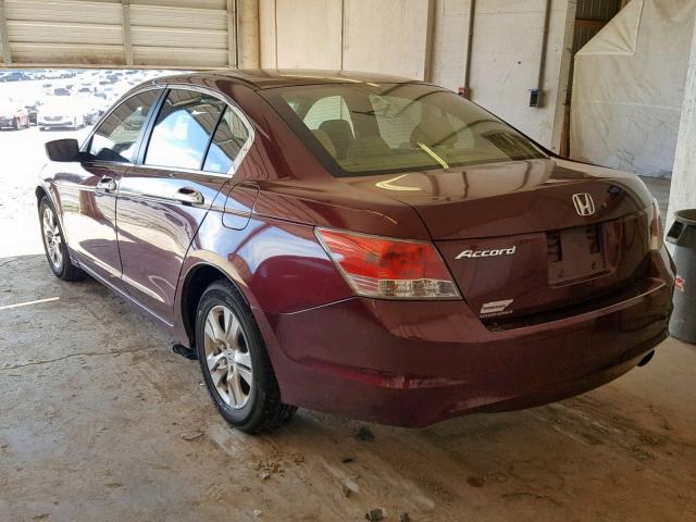 1HGCP2F44AA113848 - 2010 HONDA ACCORD LXP BURGUNDY photo 3