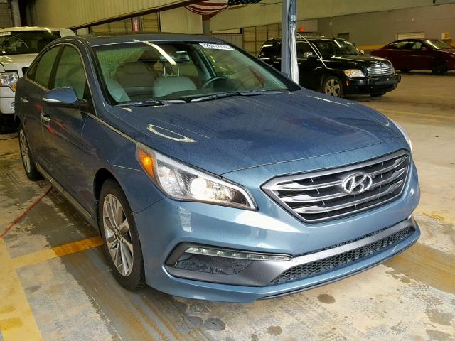 5NPE34AF4HH596297 - 2017 HYUNDAI SONATA SPO BLUE photo 1