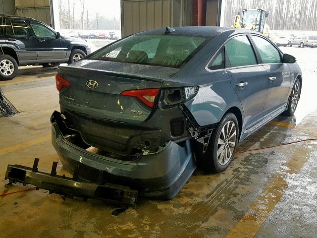 5NPE34AF4HH596297 - 2017 HYUNDAI SONATA SPO BLUE photo 4