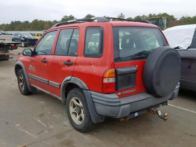 2CNBJ734226907268 - 2002 CHEVROLET TRACKER ZR RED photo 3