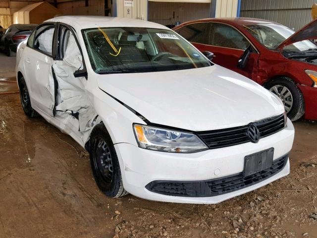 3VW2K7AJ3CM471268 - 2012 VOLKSWAGEN JETTA BASE WHITE photo 1