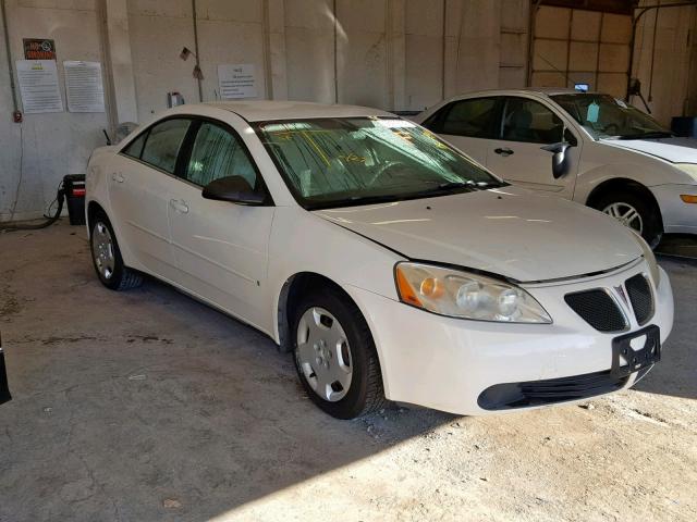 1G2ZF58B474164755 - 2007 PONTIAC G6 VALUE L WHITE photo 1