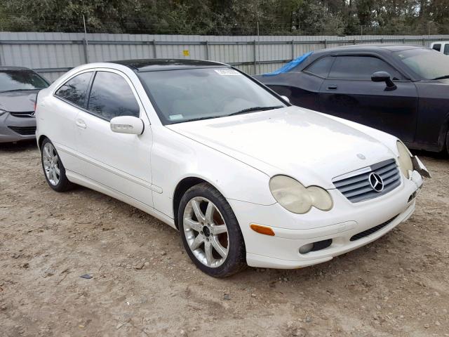 WDBRN47JX2A243664 - 2002 MERCEDES-BENZ C 230K SPO WHITE photo 1