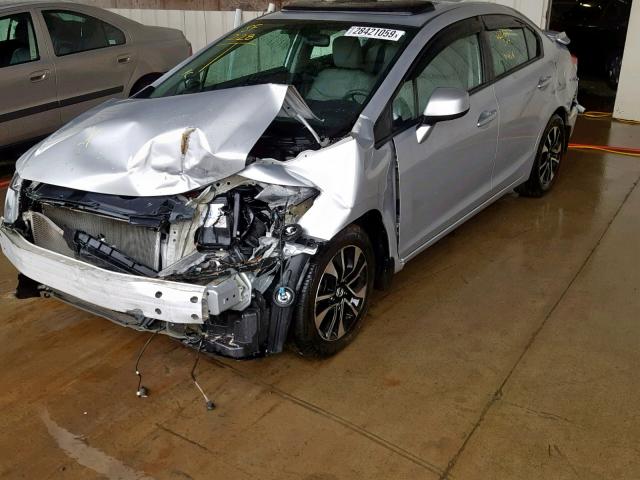 2HGFB2F91DH542040 - 2013 HONDA CIVIC EXL SILVER photo 2