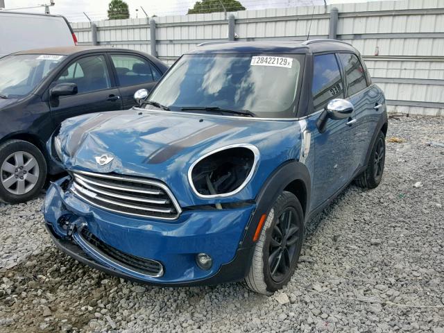 WMWZB3C55CWM04582 - 2012 MINI COOPER COU BLUE photo 2