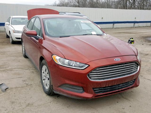 3FA6P0G76ER266547 - 2014 FORD FUSION S RED photo 1