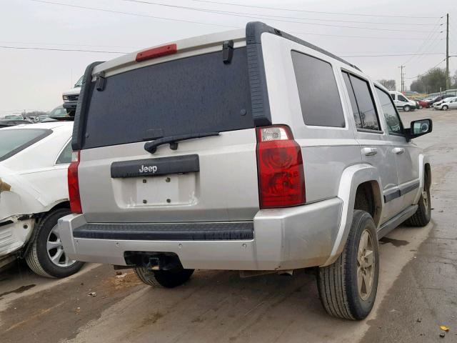 1J8HH48P37C655209 - 2007 JEEP COMMANDER SILVER photo 4